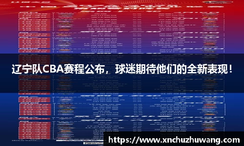 辽宁队CBA赛程公布，球迷期待他们的全新表现！